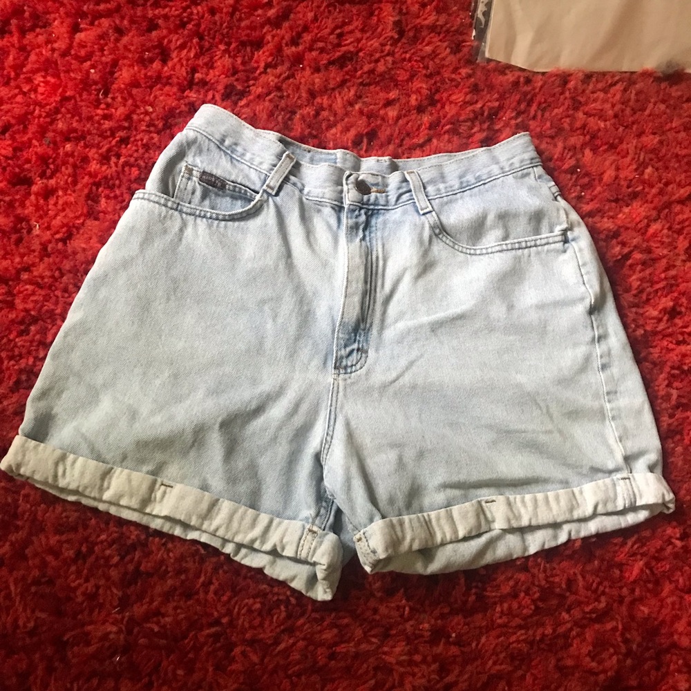 90s grunge Riders denim rolled cuff shorts